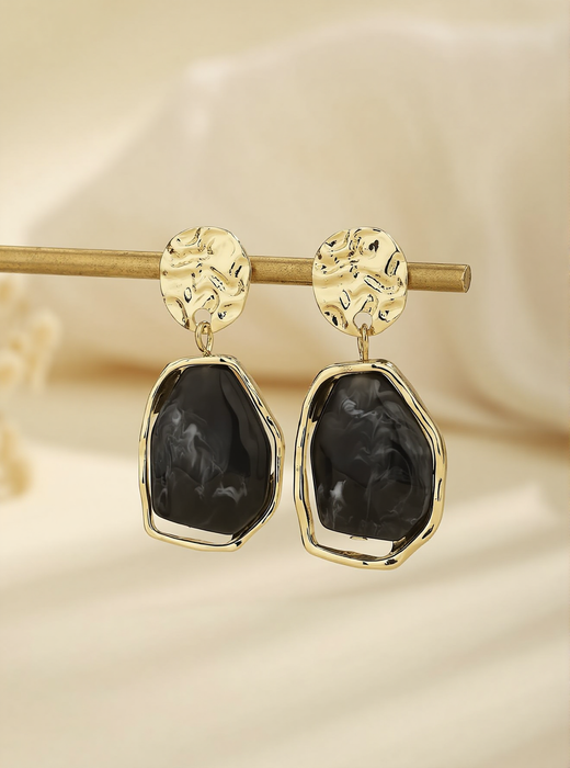 Obsidienne Noire Earrings