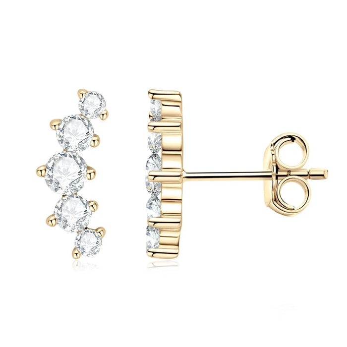 Lumière Geometric Moissanite Studs