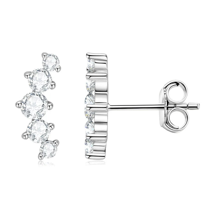 Lumière Geometric Moissanite Studs