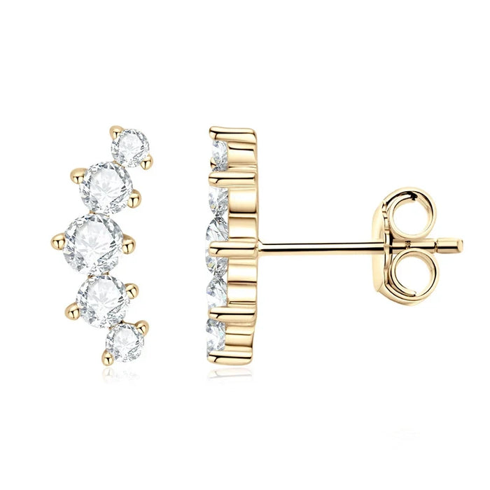 Lumière Geometric Moissanite Studs