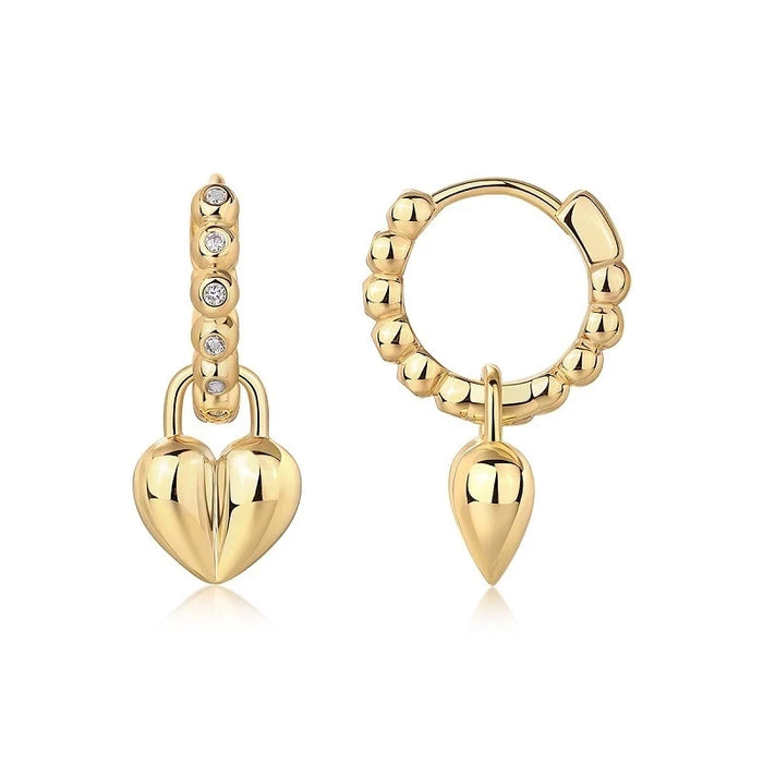 Amour Heart – Moissanite & 925 Sterling Silver Earrings
