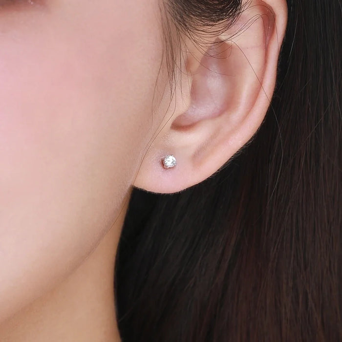Luna Moissanite Studs in Gold