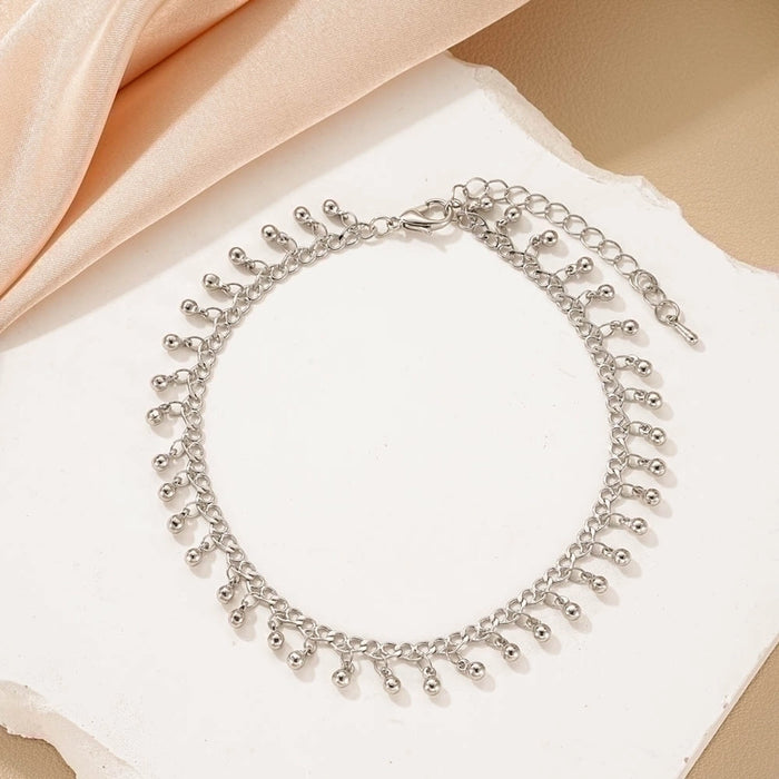 Golden Beaded Chain Necklace