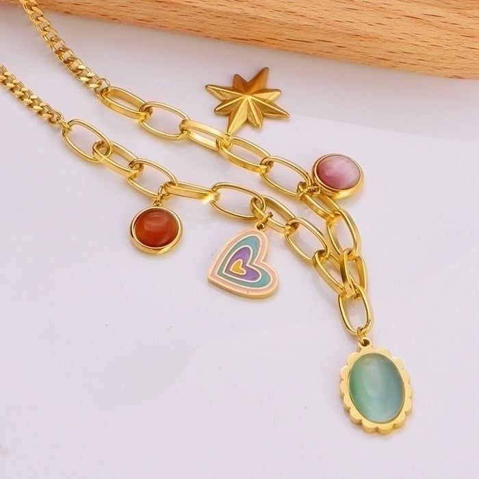 Y2K Sweetheart Charm Necklace
