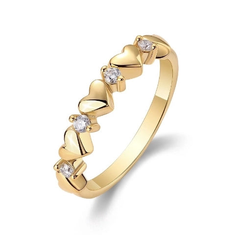 Hearts in Harmony: Moissanite Heart Ring