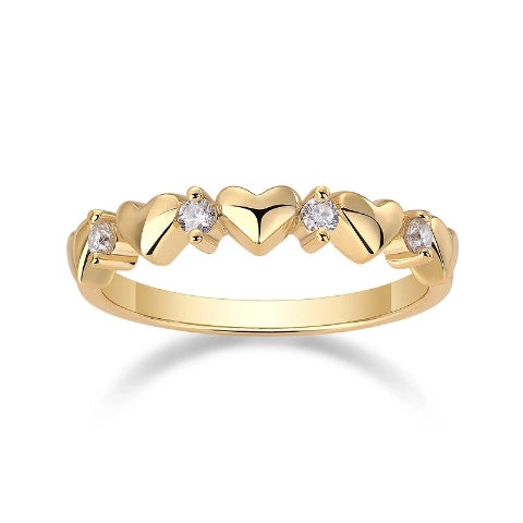 Hearts in Harmony: Moissanite Heart Ring