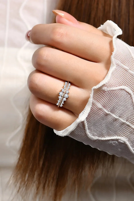 Aurora Crown – Moissanite & Sterling Silver Ring