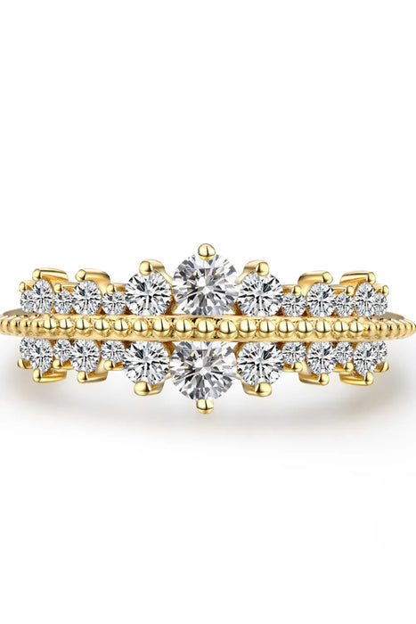 Aurora Crown – Moissanite & Sterling Silver Ring