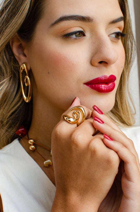 Éclat Spiral Statement Earrings