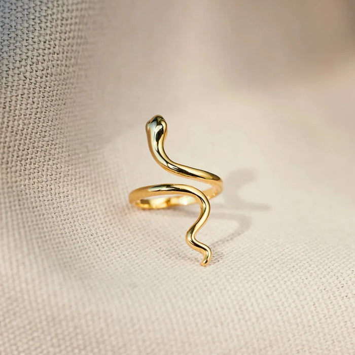 The Enchantress: Gold Snake Wrap Ring