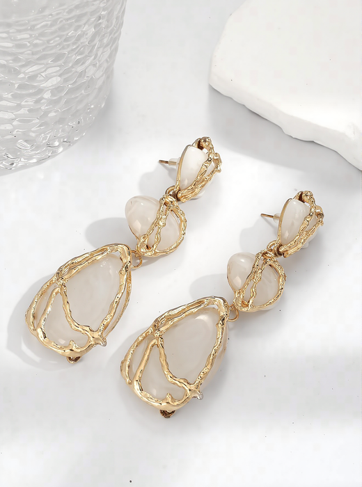 Élise Rose Quartz Drop Earring