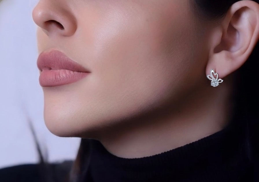 Whimsical Elegance: Moissanite Butterfly Stud Earrings