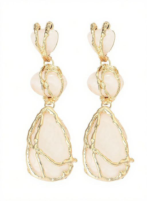 Élise Rose Quartz Drop Earring