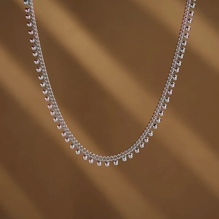 Golden Beaded Chain Necklace