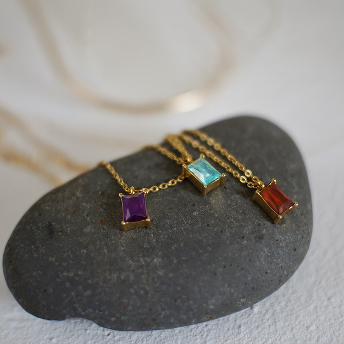 Blue Topaz Light Necklace