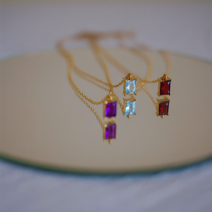 Blue Topaz Light Necklace