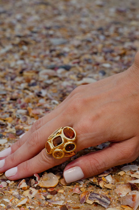 Golden Mosaic Ring