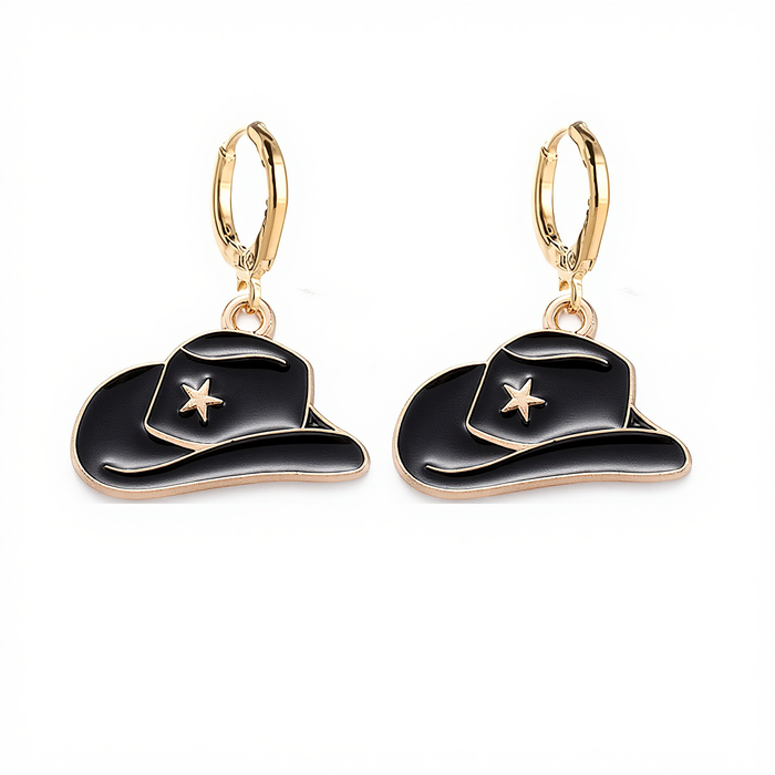 Midnight Star Hat Earrings