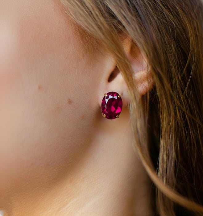 Scarlet Stud Earrings