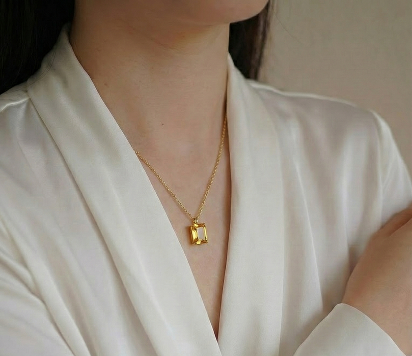Golden Citrine Necklace