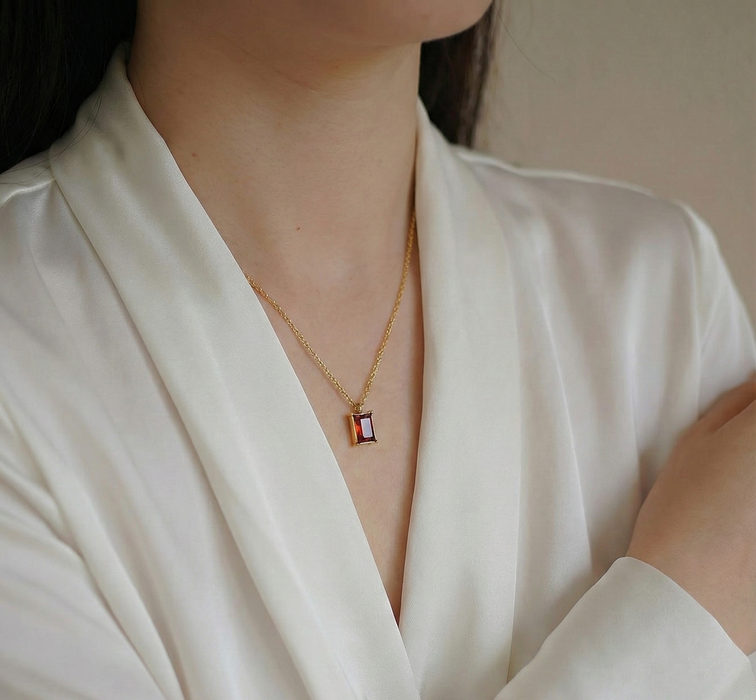 Radiant Garnet Necklace