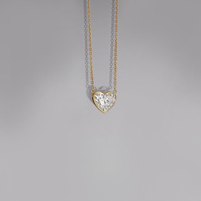 Luminous Elegance Heart Necklace