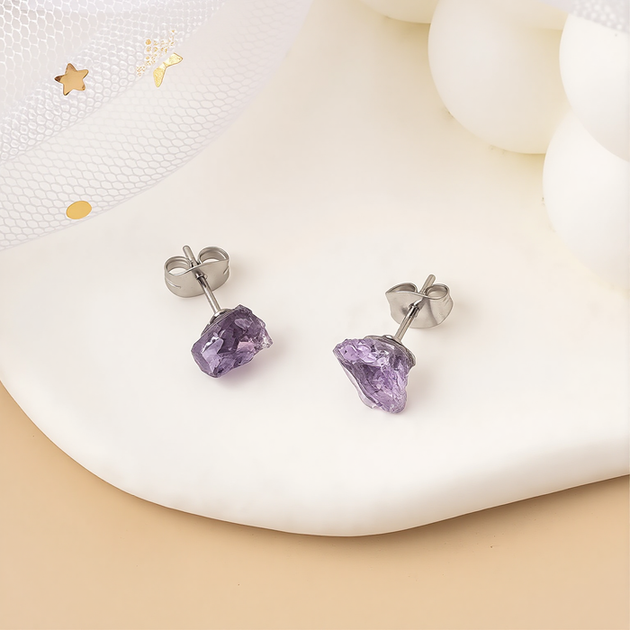 Améthyste Brute Earrings (Coming Soon…)