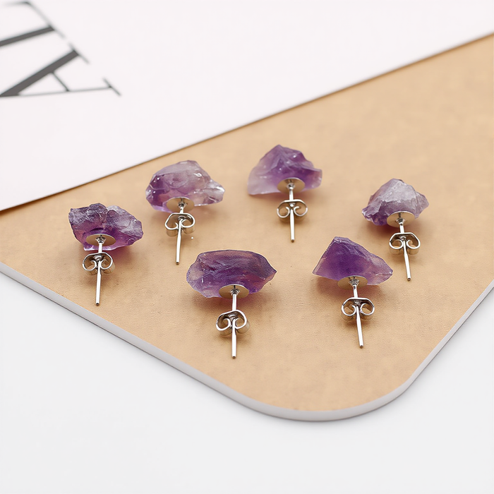Améthyste Brute Earrings (Coming Soon…)