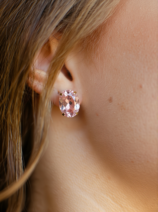 Rose Lumière Crystal Studs