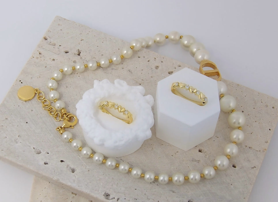 Hearts in Harmony: Moissanite Heart Ring