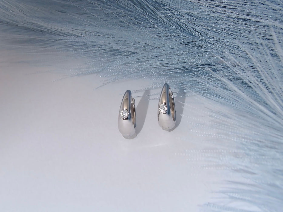 Eternal Glow – Moissanite & Sterling Silver Hoop Earrings