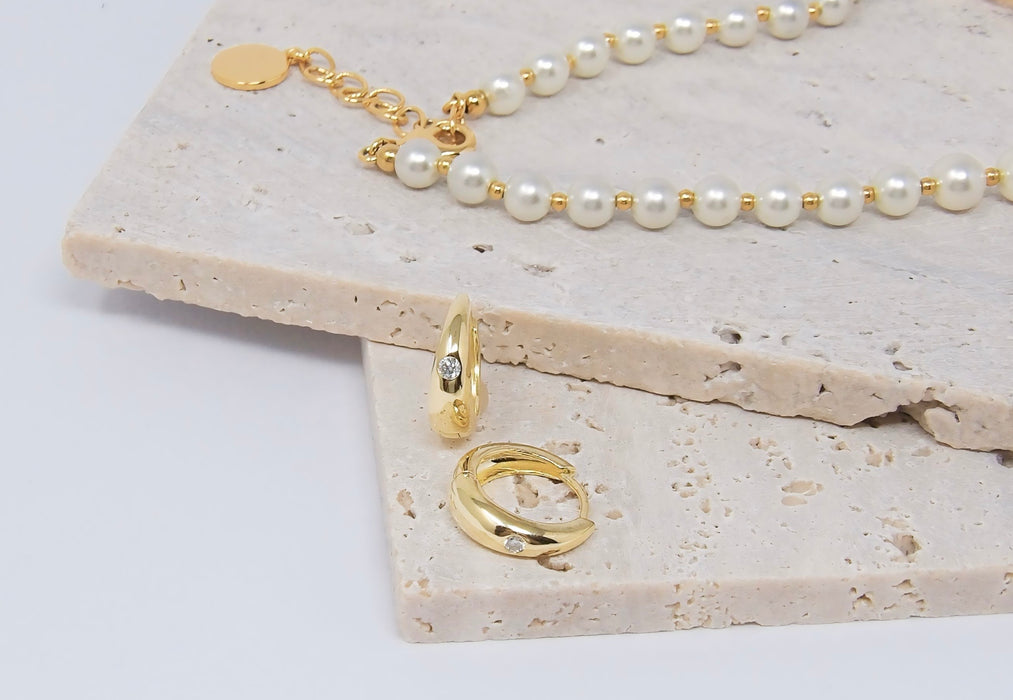 Eternal Glow – Moissanite & Sterling Silver Hoop Earrings