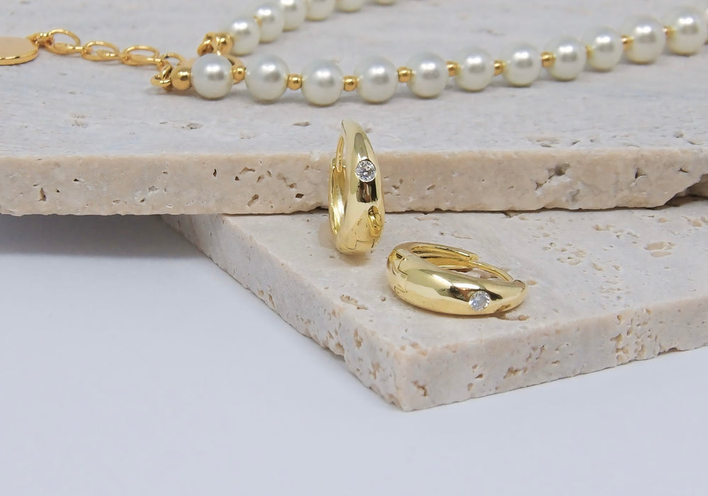 Eternal Glow – Moissanite & Sterling Silver Hoop Earrings