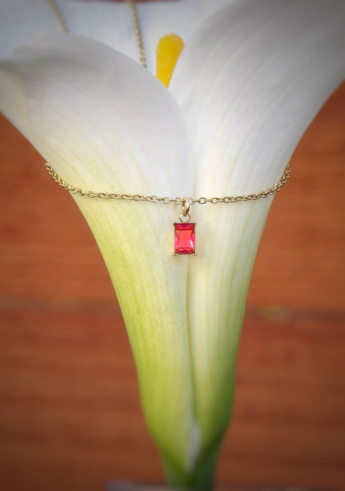 Ruby Flame Necklace