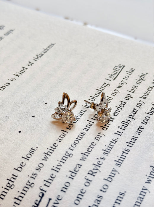 Whimsical Elegance: Moissanite Butterfly Stud Earrings