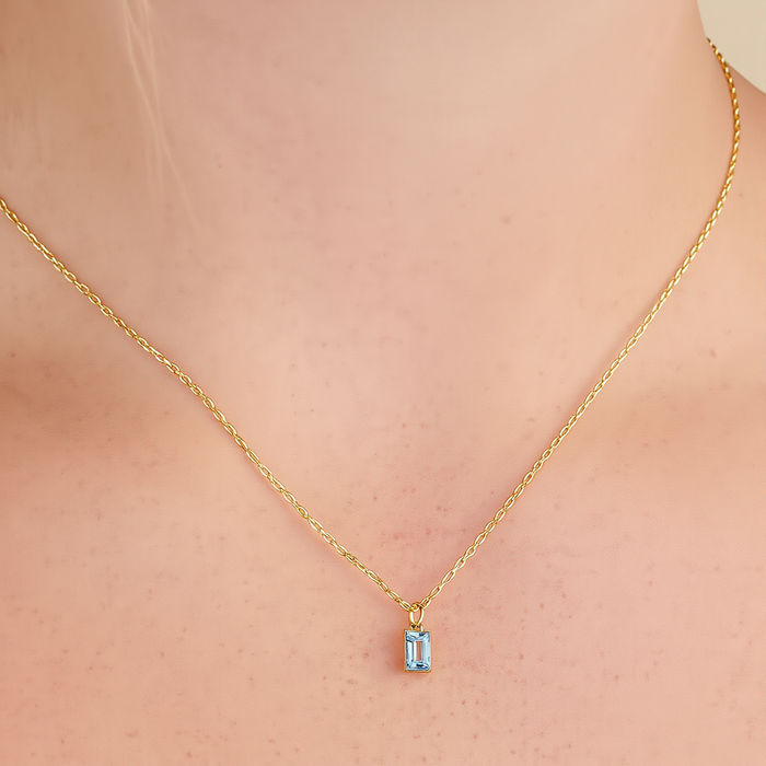 Blue Topaz Light Necklace