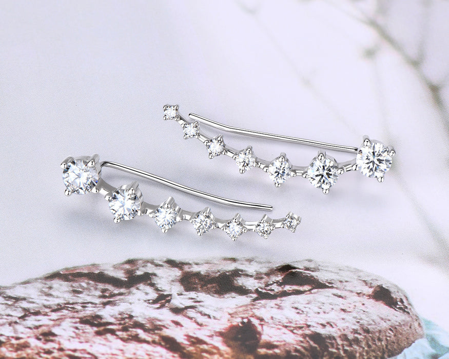 Lumière Geometric Moissanite Studs
