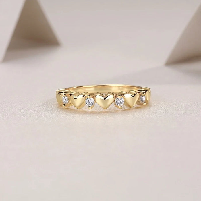 Eternal Heart – Moissanite & Sterling Silver Ring