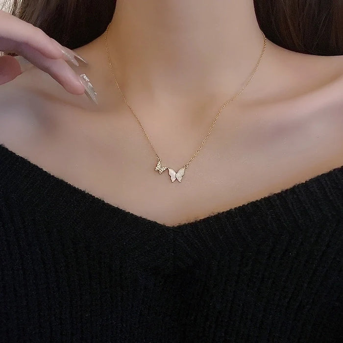 Whimsical Flight: Delicate Butterfly Necklace