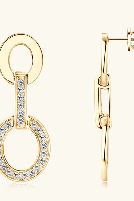 Lustre Link – Moissanite & Sterling Silver Drop Earrings