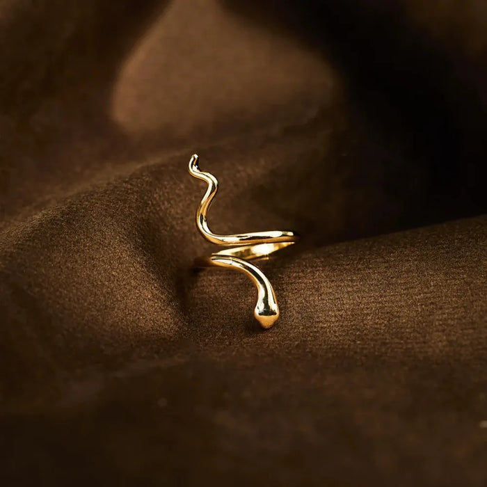 The Enchantress: Gold Snake Wrap Ring