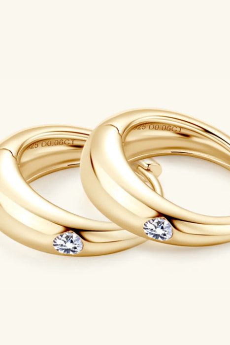 Eternal Glow – Moissanite & Sterling Silver Hoop Earrings