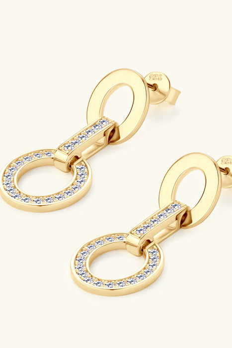 Lustre Link – Moissanite & Sterling Silver Drop Earrings